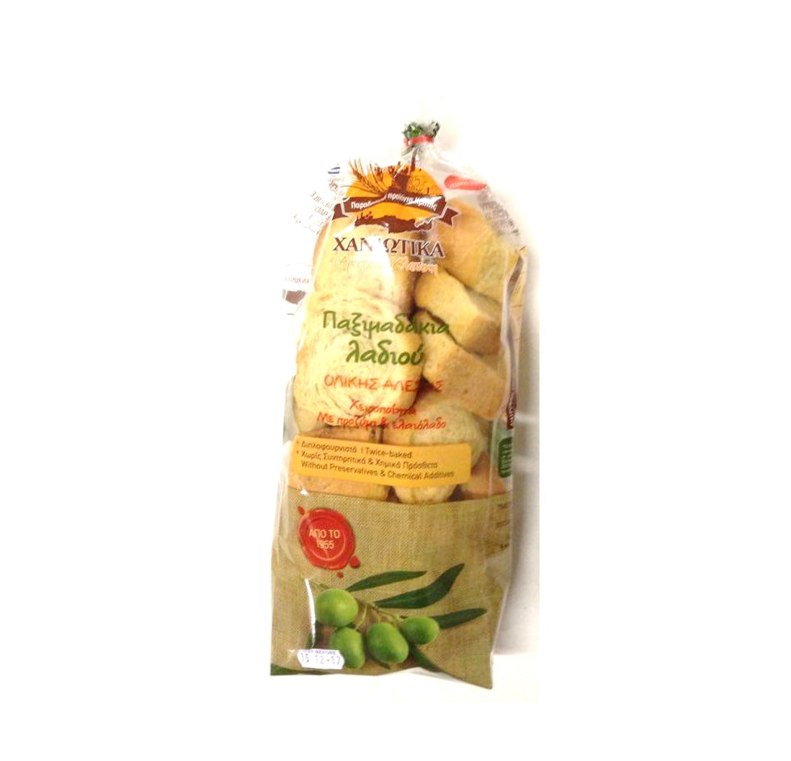 Olive oil whole grain wheat rusks 300gr - Paximadia ladiou - Chaniotika-0