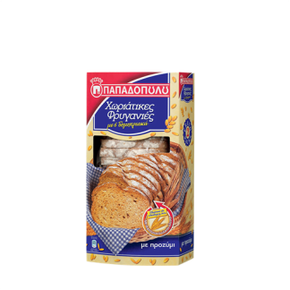 Thin Traditional Rusks 6 cereals - Friganies Horiatikes Papadopoulou 240gr-0