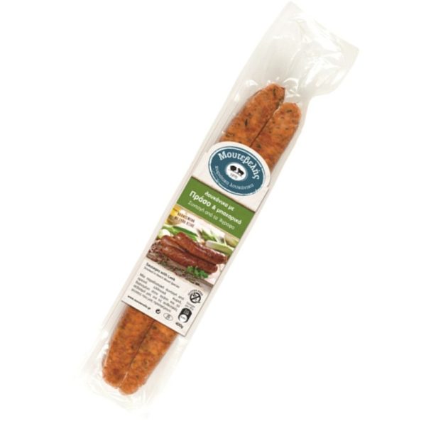 Leek, herbs and spices stuffed pork sausages 400gr Moutevelis - agoragreekdelicacies