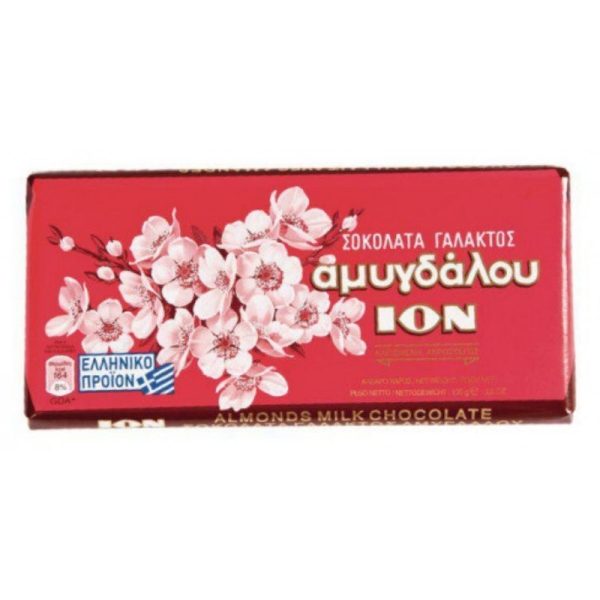 ION Amigdalou - MiIk Chocolate with whole almonds 200gr-0