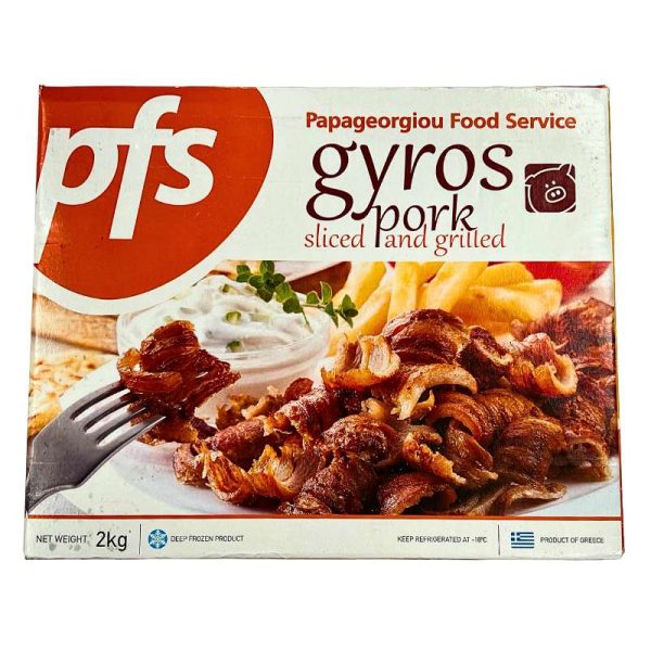 Gyros pork - grilled, stripped and frozen 2kg PFS - agoragreekdelicacies - 2