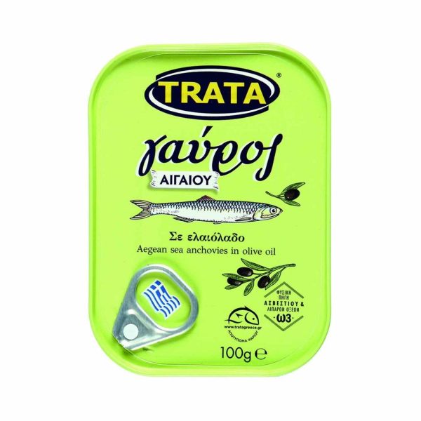 Wild anchovies in olive oil - Gavros 100gr Trata- agora greek delicacies