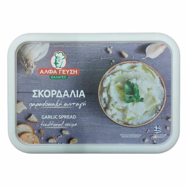 Potato mash and garlic spread – Skordalia 250gr Alpha Taste - front - agora greek delicacies