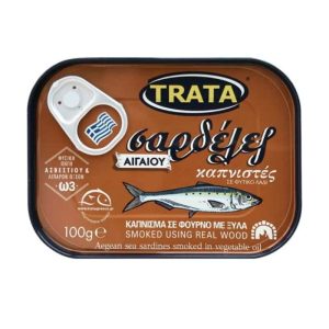 Smoked Sardines in Vegetable Oil 100gr Trata- agora greek delicacies