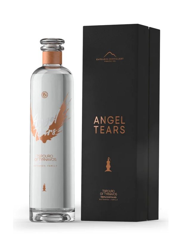 Tsipouro Angel Tears Triple Distilled in Crate 700ml - Agora greek delicacies