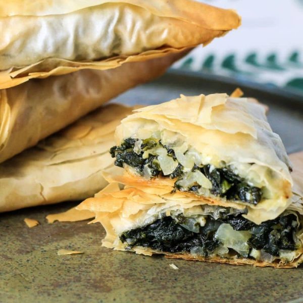 5 x 200gr Spanakopita Triangle Greek Vegan Spinach Pies 1kg