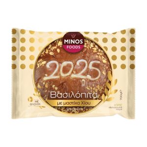 Minos Foods Vasilopita Tsoureki 2025 with Lucky Coin - New Year's Brioche 700gr - agora greek delicacies