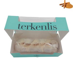 Terkenlis tsoureki - brioche with cinnamon cream filling and white coating 700gr - agora greek delicacies