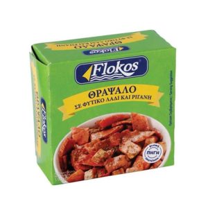 Thrapsalo - Shortfin Squids in vegetable oil & oregano 160g Flokos - agora-greek-delicacies