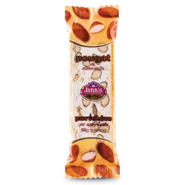 Mandolato - Soft Nougat with Almonds Bar 50gr Jannis