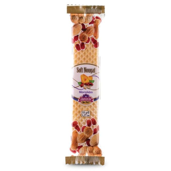 Mandolato - Soft Nougat with Peanuts Bar 55gr Jannis