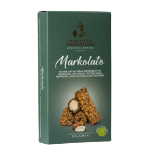 Markolato - Wafer roll with peanut butter cream 150gr - Biscotti Tsoungari