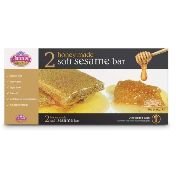 Soft Pasteli - 2 Soft Sesame Honey Bars 140g Jannis