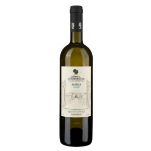 Alfega Lefkos White Wine 750ml Domaine Hatzimichalis -front - agora-greek-delicacies