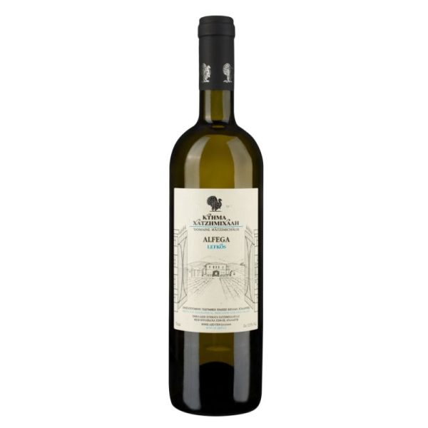 Alfega Lefkos White Wine 750ml Domaine Hatzimichalis -front - agora-greek-delicacies