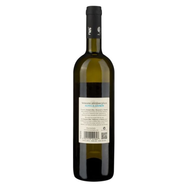 Alfega Lefkos White Wine 750ml Domaine Hatzimichalisback - agora-greek-delicacies