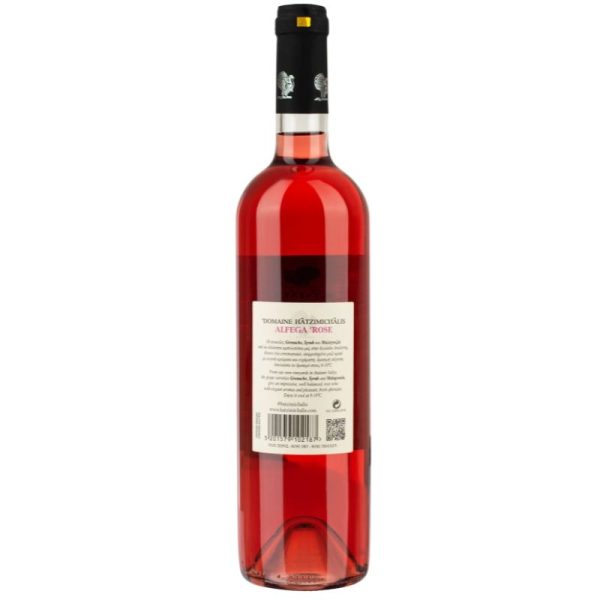 Alfega Rosé Wine 750ml Domaine Hatzimichalis -back- agora-greek-delicacies