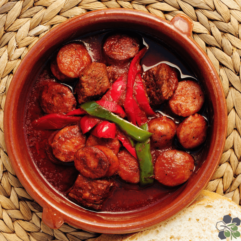 Traditional Spetsofai - Sausages & Bell Peppers Meze Recipe