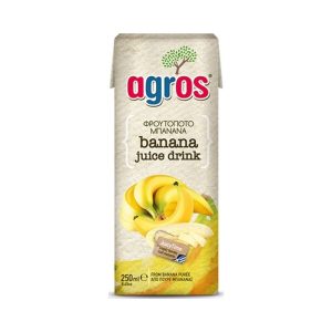 Agros Banana Fruit Drink 250ml - agora greek delicacies