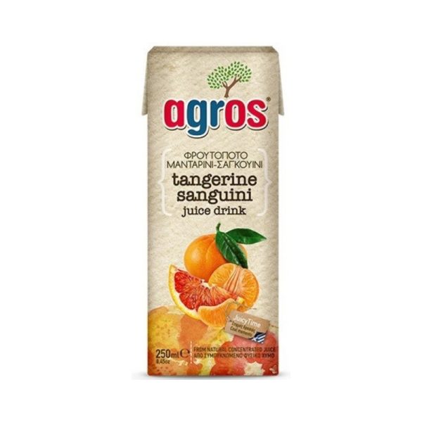 Agros Blood Orange Tangerine Fruit Juice 250ml agora greek delicacies