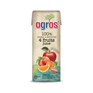 Agros Natural 4 Fruit Juice 250ml - agora greek delicacies