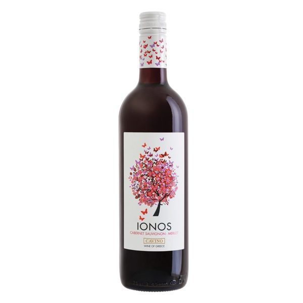 Ionos Dry Red Wine Cabernet Sauvignon Merlot 750ml Cavino - agoragreekdelicacies