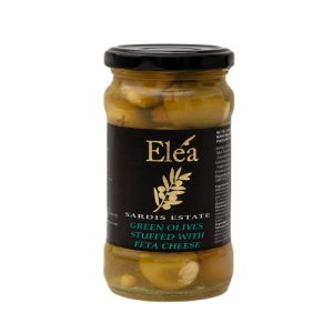 Green Olives Stuffed with Feta 314ml Sardis Estate - Elea - agora greek delicacies - 1