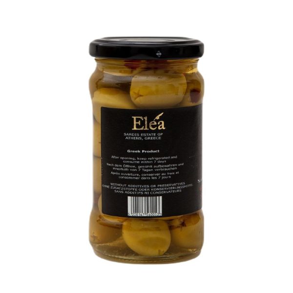 Green Olives Stuffed with Red Peppers 314ml Sardis Estate - Elea - agora greek delicacies - 3