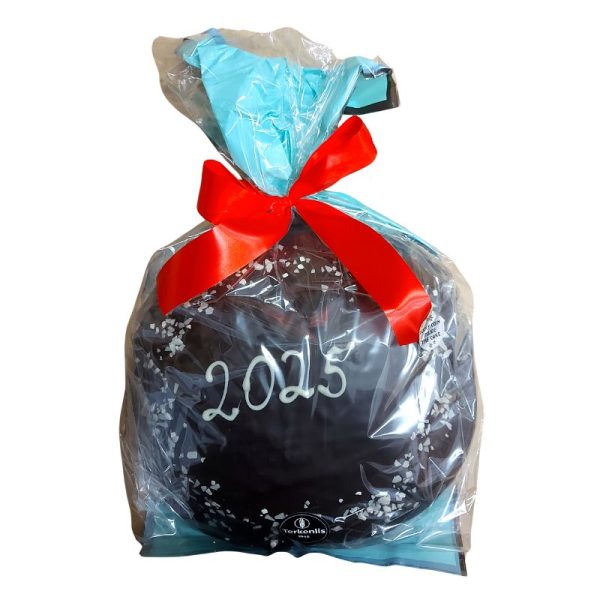 Terkenlis Vasilopita 2025 Dark Icing Cover with Lucky Coin - New Year's Cake 900gr - agora greek delicacies