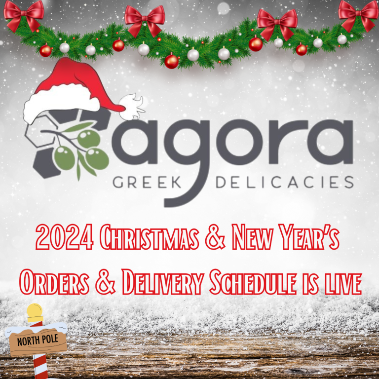 2024 Christmas and New Year's Orders and Delivery Schedule - agora greek delicacies